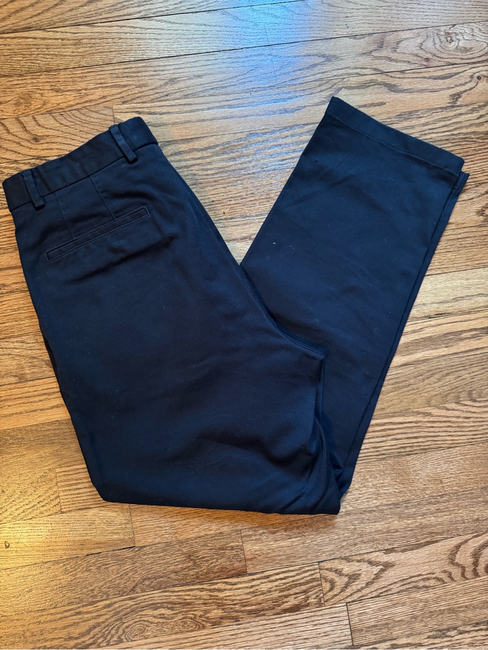 Suit Supply Wide Leg Tapered Chinos Navy 32/30